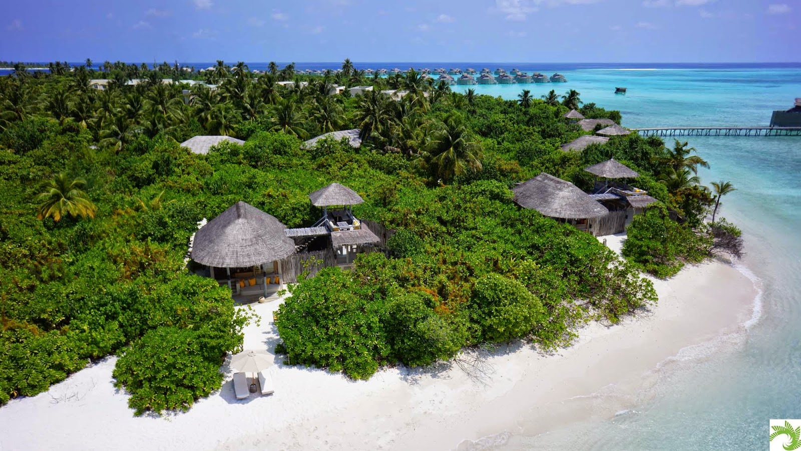 Aerial View Six Senses Laamu Maldives