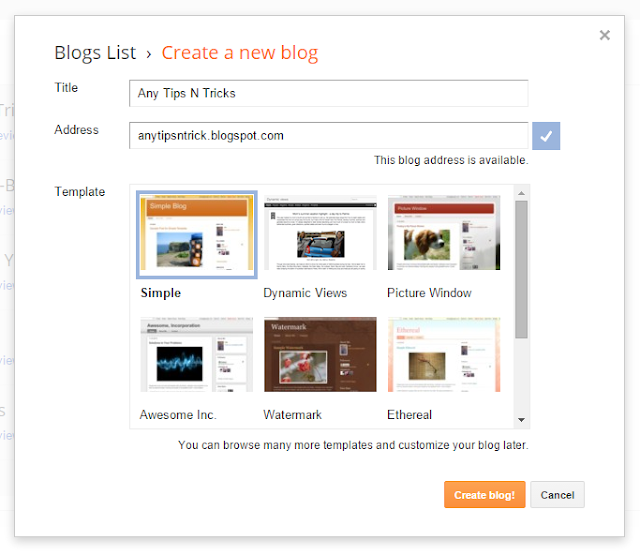 How To Create a blog on blogger #1 (A to Z lesson)