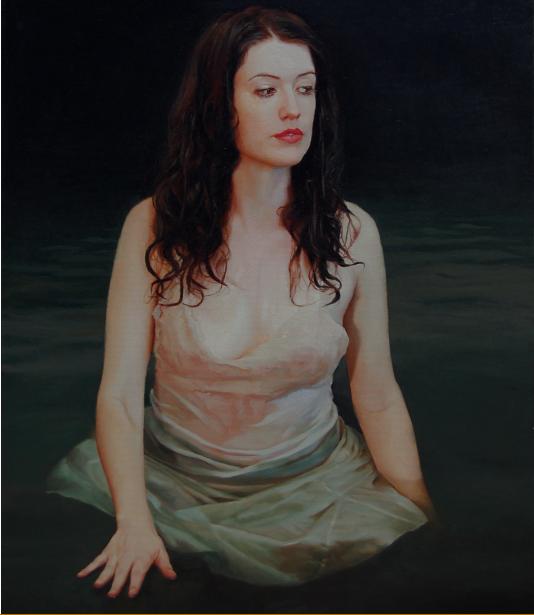 American Figurative Painter-"Nathalie Vogel 1975"