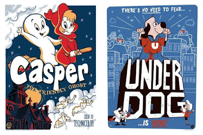 Casper the Friendly Ghost & Underdog Screen Prints by Ian Glaubinger x Mad Duck Posters