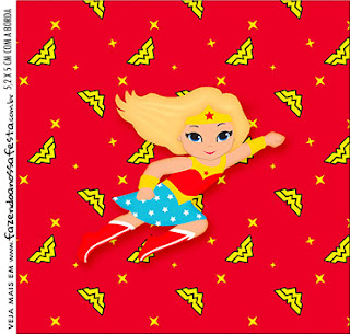 Blondie Wonder Woman Free Printable Invitations and Candy Bar Labels. 