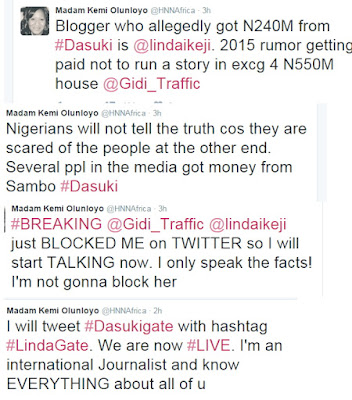 kemi olunloyo details of linda ikeji house