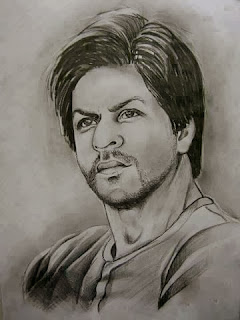 Lukisan Gambar Shahrukh Khan