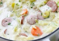 CREAMY SAUSAGE & CABBAGE SOUP