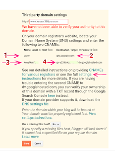 কিভাবে blogspot থেকে / ডট.com ডোমেইন Add করবেন। in Blogger kausar360pro.com