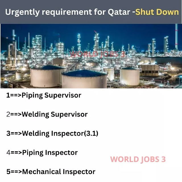 Urgently requirement for Qatar -Shut Down