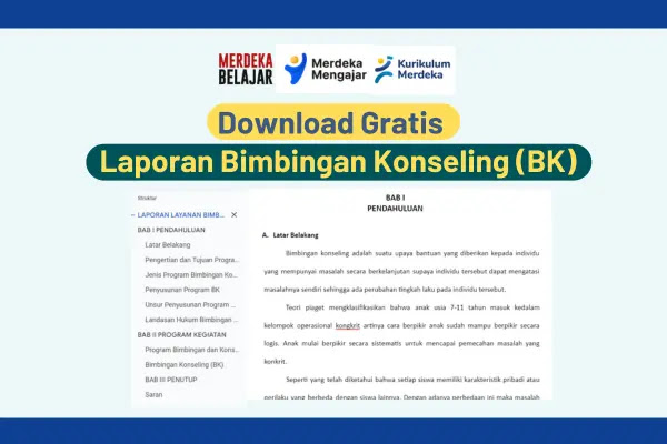 Download Gratis Laporan Bimbingan Konseling (BK) - www.pengajarpedia.com