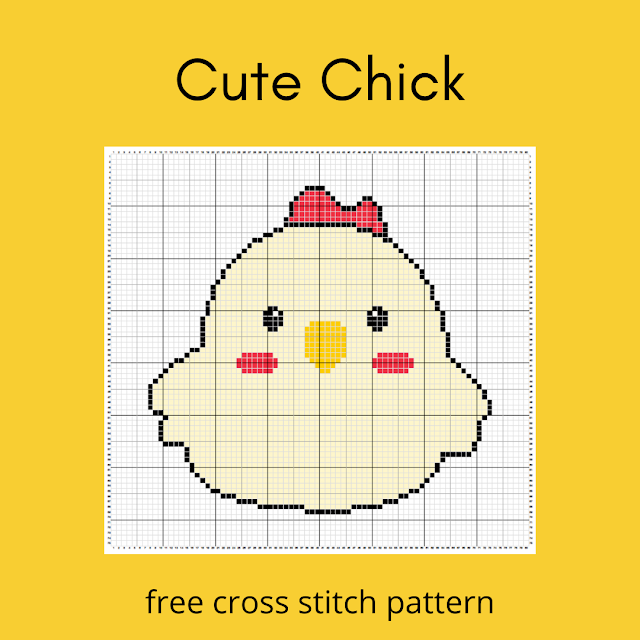 Cute chick - free cross stitch pattern
