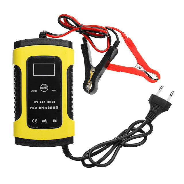iMars™ 12V 6A Pulse Repair LCD Battery Charger For Car Motorcycle Lead Acid Battery Agm Gel Wet 