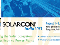 SOLARCON India : Bangalore, from 1-3 August, 2013.   