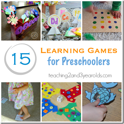 15 Preschool Learning Games - Lots of fun kids activities to keep kids busy and having FUN