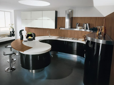 Unusual Shaped Islands Kitchen