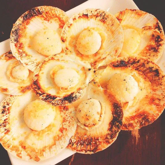 Baked scallops from the Visayas