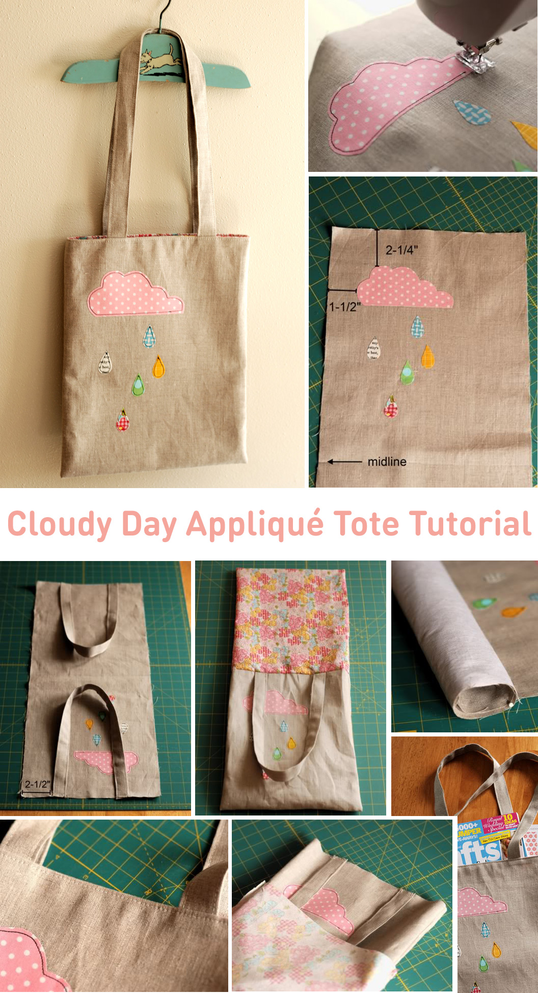 Cloudy Day Appliqué Tote Tutorial