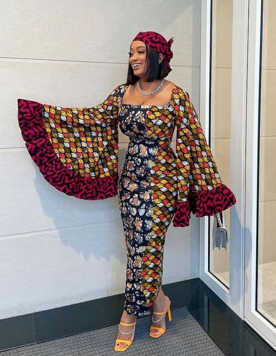 Ankara Long Gown Styles With Design.