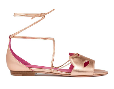 Oscar Tiye Spring Summer 2016 Kitty Flat Rose Gold