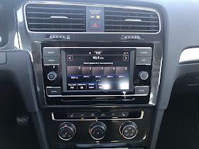 Infotainment and HVAC in 2020 Volkswagen Golf TSI