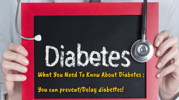 What You Need To Know About Diabetes : You can prevent/Delay diabettes!