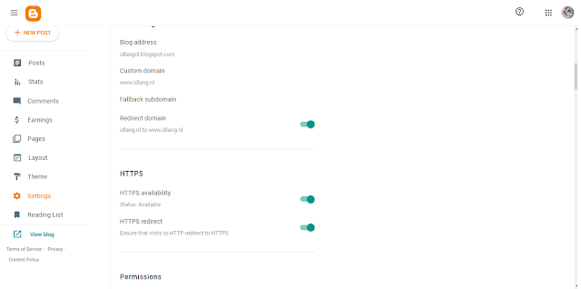 Cara Mengaktifkan HTTPS/SSL di Blogspot