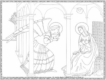 Catholic Icing: Annunciation Coloring Page