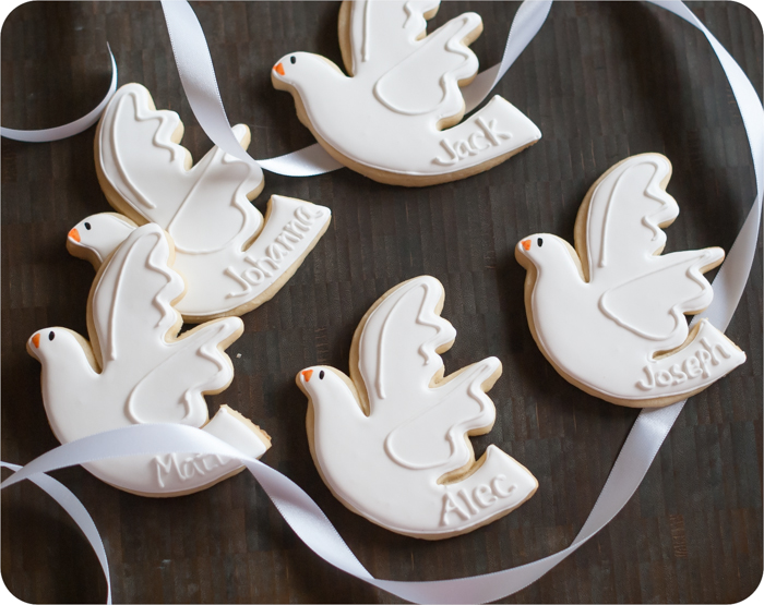 Confirmation Dove Decorated Cookies -personalized