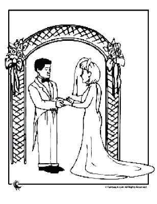 Princess and Prince Wedding Coloring Sheet