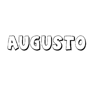 Nombre Augusto para colorear