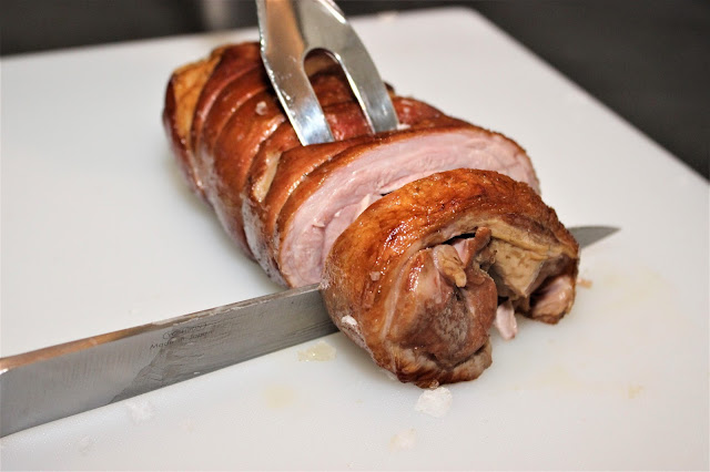 Sous vide lamb breast