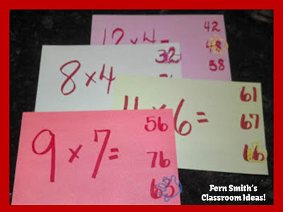 Picture of Fern Smith's Fun Multiplication Self-Checking Center Game for the Fearsome 15