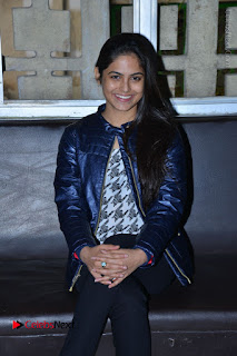 Actress Nanina Ganguly Stills in Black Tights with Vangaveeti Movie Team at Devi Theater  0037.JPG