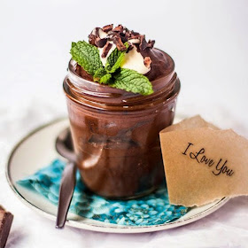 Picture of healthy chocolate pudding