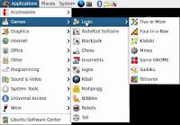 My games menu in Ubuntu 9.10