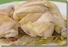 Galletto al limone con carciofi brasati