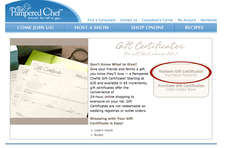 Just Another Day The Absurdly Long Post About The Pampered Chef Gift Certificates