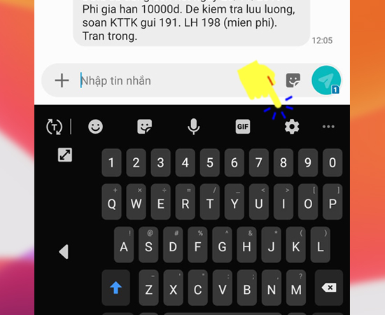 Hoặc bạn có thể bấm vào icon cài đặt.