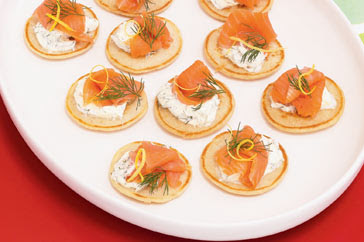 Blini with Smoked Salmon & Mascapone