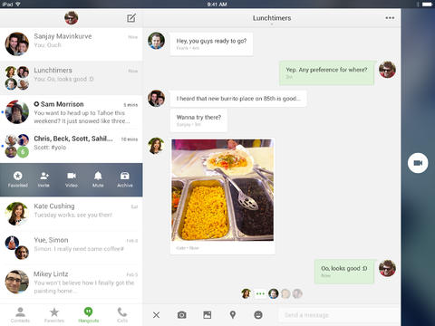 Update Google Hangouts v2, Sudah Mendukung iPad