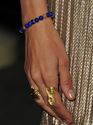 Uma Thurman Gold Cocktail Ring