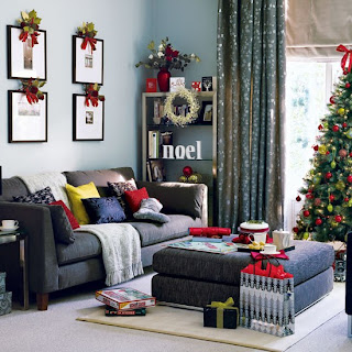 decorando sala de estar para o natal 