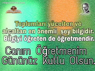 Öğretmenler günü kutlama mesajı