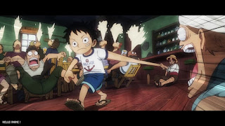 ワンピース アニメ 1081話 ルフィ 幼少期 ゴムゴムの実 Monkey D. Luffy ONE PIECE Episode 1081