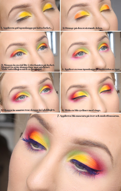 Tutorial passo a passo maquiagem colorida para Carnaval