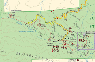 map of hiking trails at Sugarloaf Ridge State Park