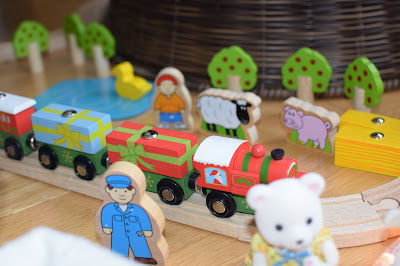 BigJigs wooden farm train set and christmas train - Christmas gift guide 2015 - Emma in Bromley