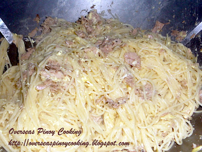 Tuna Carbonara - Cooking Procedure