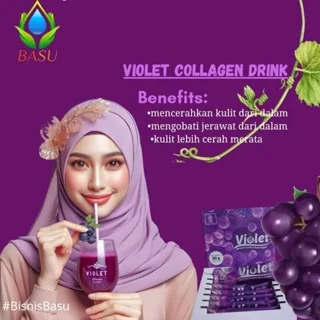 Collagen Violet Drink Basu 1 Box Isi 6 Sachet