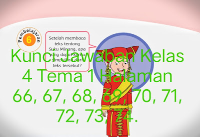 Kunci Jawaban Buku Tematik Siswa Kelas 4 Tema 1 Subtema 1 Keragaman Budaya Bangsaku Pembelajaran 6 Halaman 66 67 68 69 70 71 72 73 74