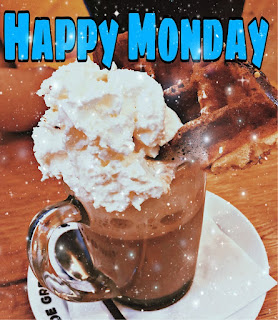 Happy monday with hot chocolate and cream
