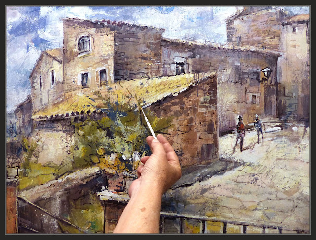 SALELLES-PINTURA-PAISATGES-DETALLS-FOTOS-PINTANT-QUADRES-POBLES-BAGES-CATALUNYA-PINTOR-ERNEST DESCALS