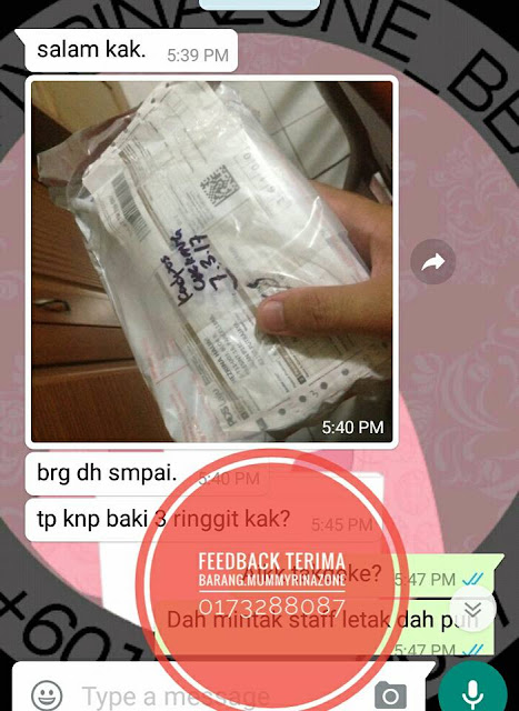 FEEDBACK PENERIMAAN PARCEL POSLAJU CUSTOMER